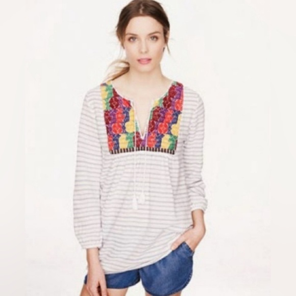 J Crew Striped Beach Tunic - Picture 2 of 6